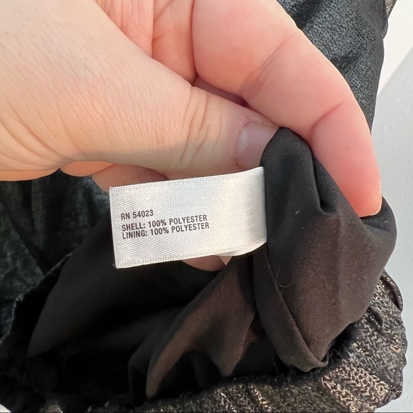 Gap Long Sleeve Scoop Neck Blouse Black Metallic - Picture 11 of 11